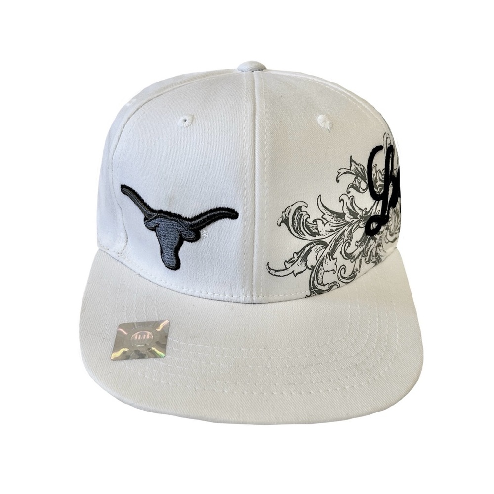 Vintage Texas Longhorns Calligraphy Hat